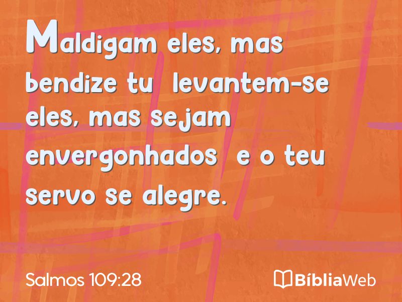 Salmos 109:28 em imagem para compartilhar