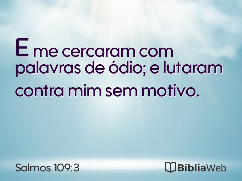 Salmos 109:3 em imagem para compartilhar