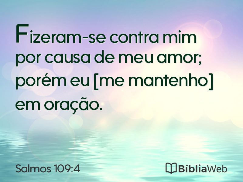 Salmos 109:4 em imagem para compartilhar