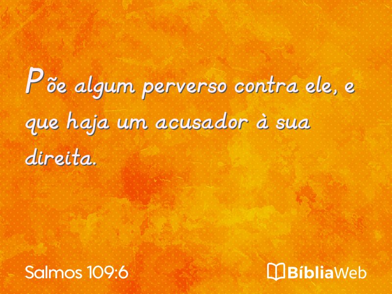 Salmos 109:6 em imagem para compartilhar