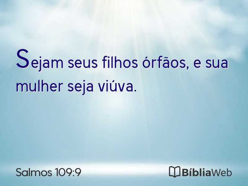 Salmos 109:9 em imagem para compartilhar