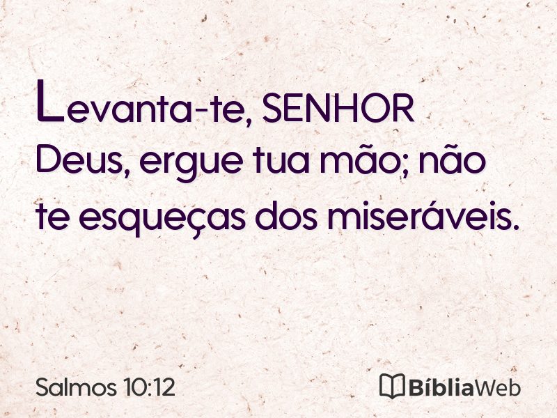 Salmos 10:12 em imagem para compartilhar