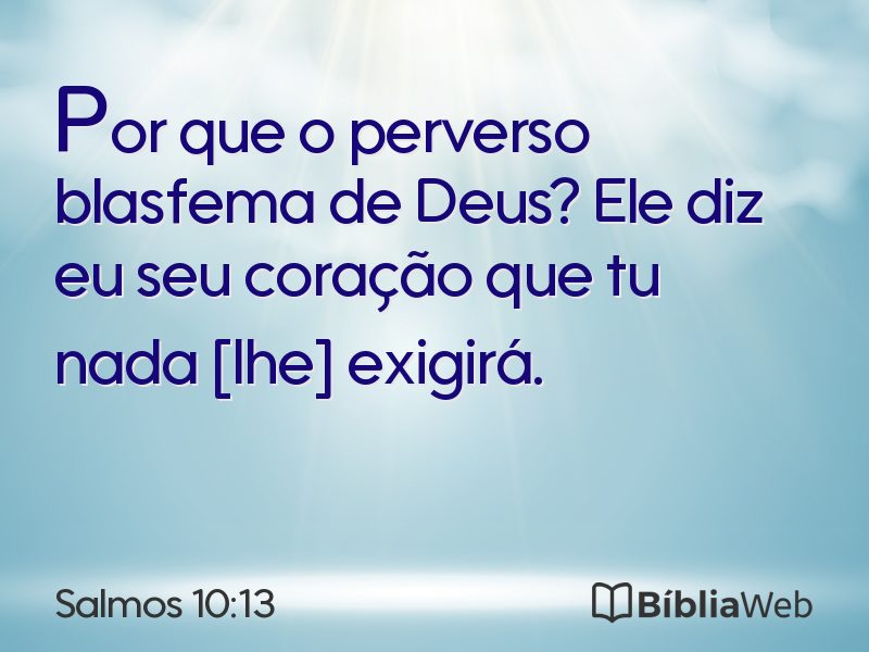 Salmos 10:13 em imagem para compartilhar