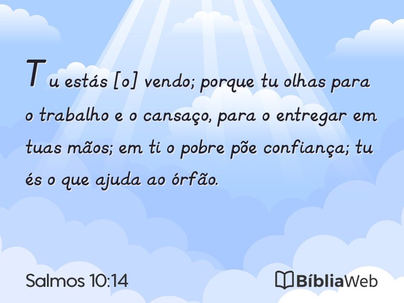 Salmos 10:14 em imagem para compartilhar