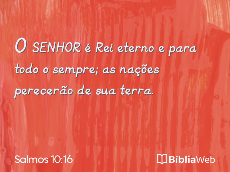 Salmos 10:16 em imagem para compartilhar