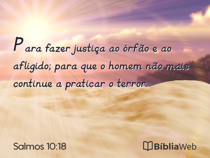 Salmos 10:18 em imagem para compartilhar