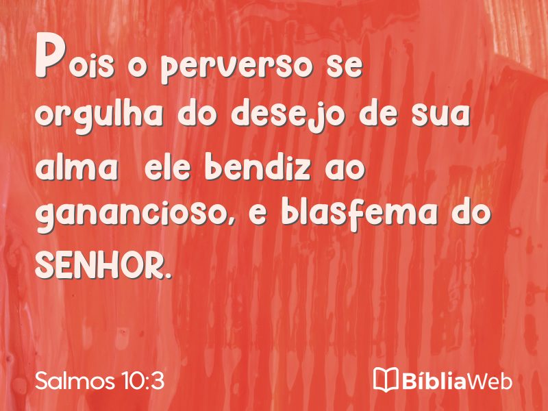 Salmos 10:3 em imagem para compartilhar