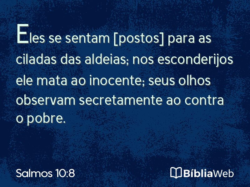 Salmos 10:8 em imagem para compartilhar