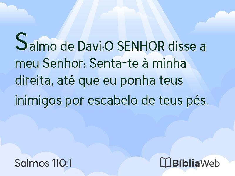 Salmos 110:1 em imagem para compartilhar