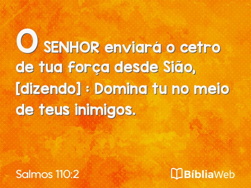 Salmos 110:2 em imagem para compartilhar