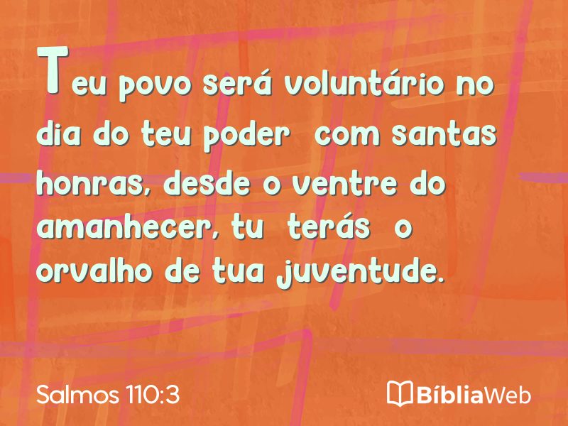 Salmos 110:3 em imagem para compartilhar