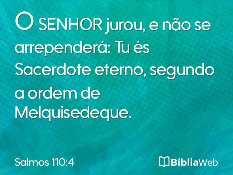 Salmos 110:4 em imagem para compartilhar