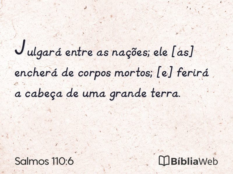 Salmos 110:6 em imagem para compartilhar