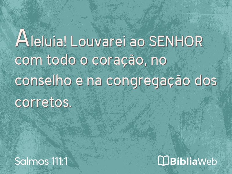 Salmos 111:1 em imagem para compartilhar