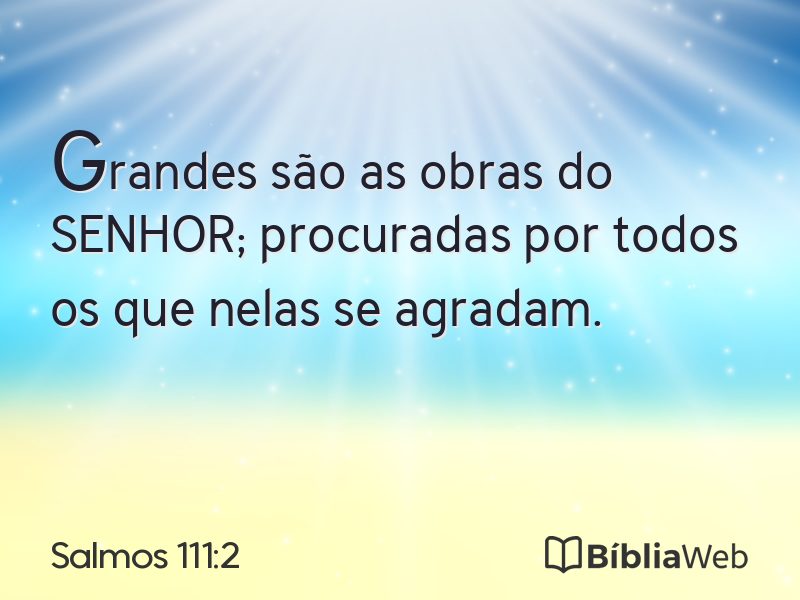 Salmos 111:2 em imagem para compartilhar