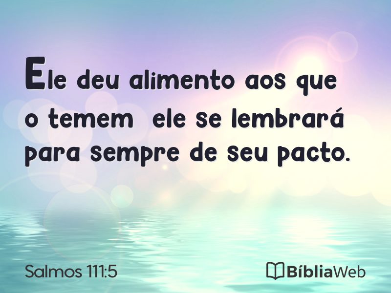 Salmos 111:5 em imagem para compartilhar