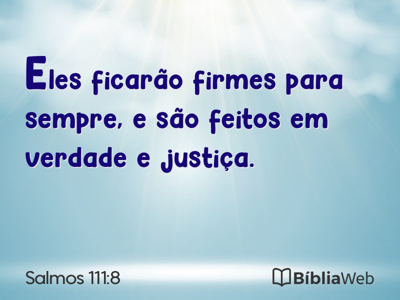 Salmos 111:8 em imagem para compartilhar