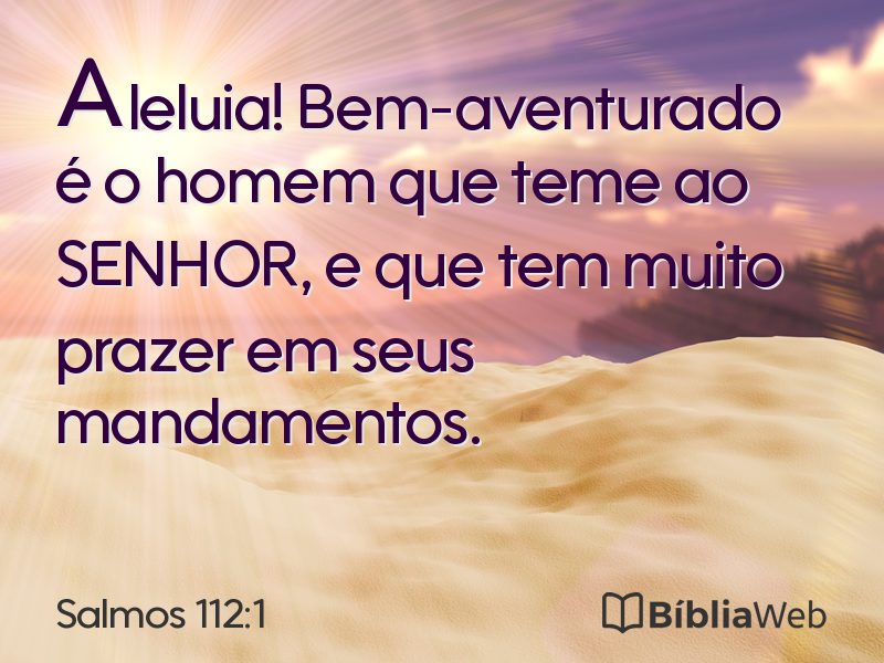 Salmos 112:1 em imagem para compartilhar