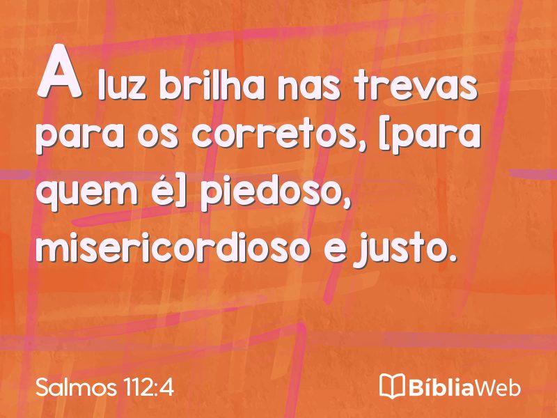 Salmos 112:4 em imagem para compartilhar