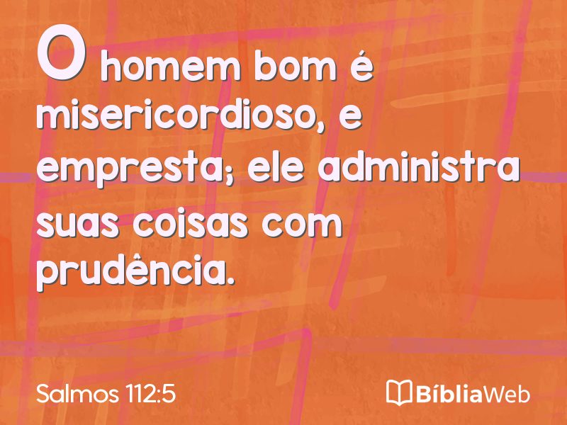 Salmos 112:5 em imagem para compartilhar