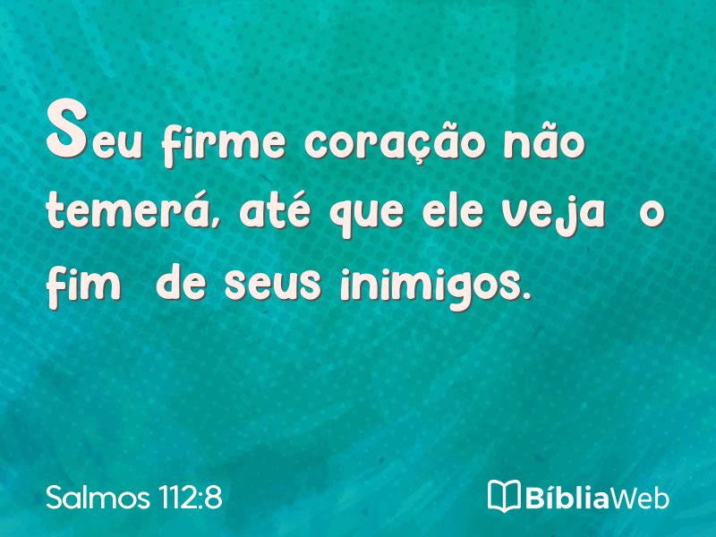 Salmos 112:8 em imagem para compartilhar