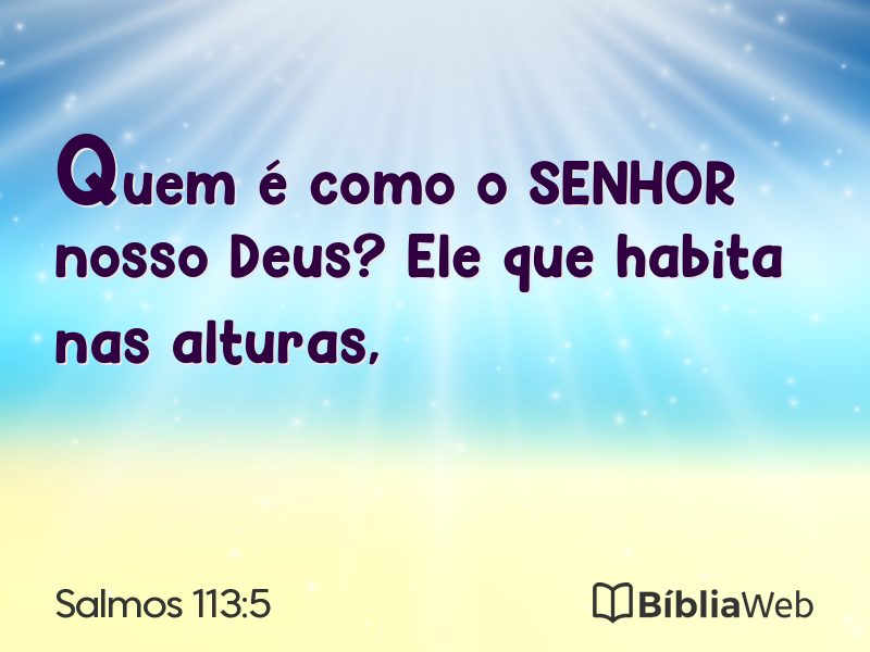Salmos 113:5 em imagem para compartilhar