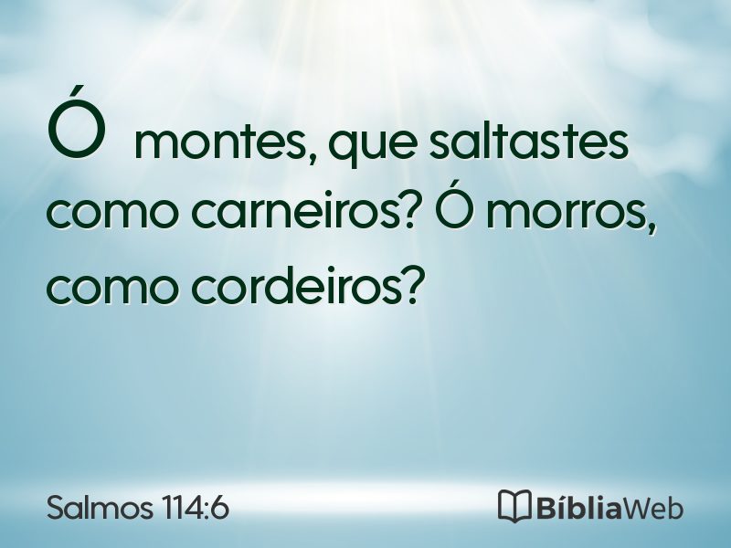 Salmos 114:6 em imagem para compartilhar