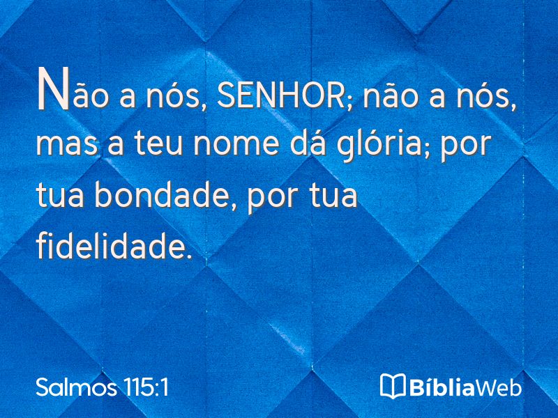 Salmos 115:1 em imagem para compartilhar