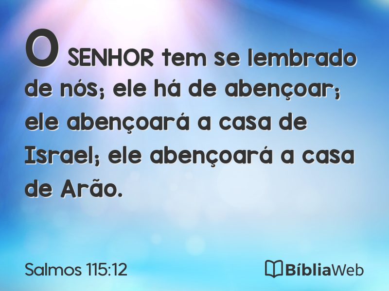 Salmos 115:12 em imagem para compartilhar