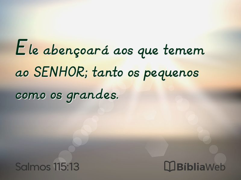 Salmos 115:13 em imagem para compartilhar