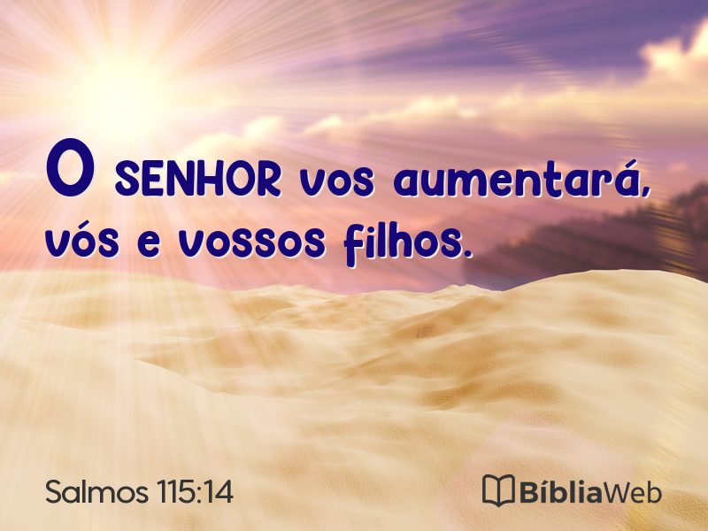 Salmos 115:14 em imagem para compartilhar
