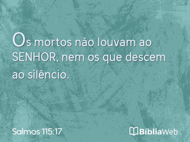 Salmos 115:17 em imagem para compartilhar