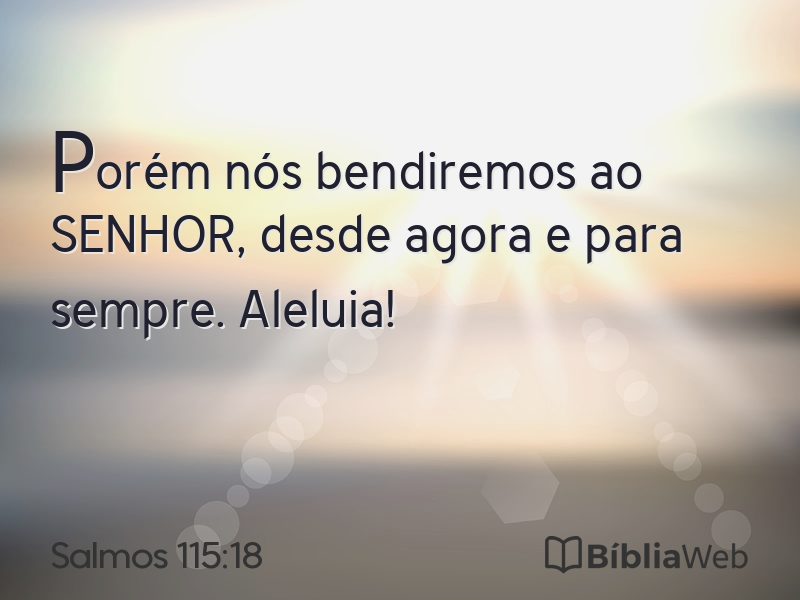 Salmos 115:18 em imagem para compartilhar