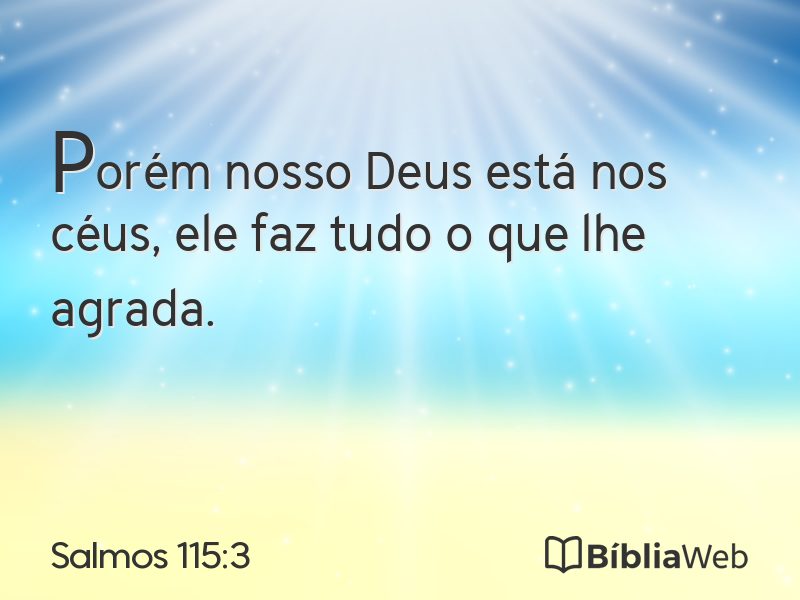 Salmos 115:3 em imagem para compartilhar