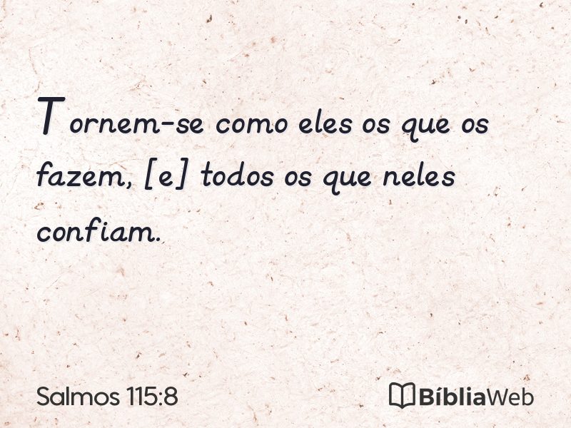 Salmos 115:8 em imagem para compartilhar