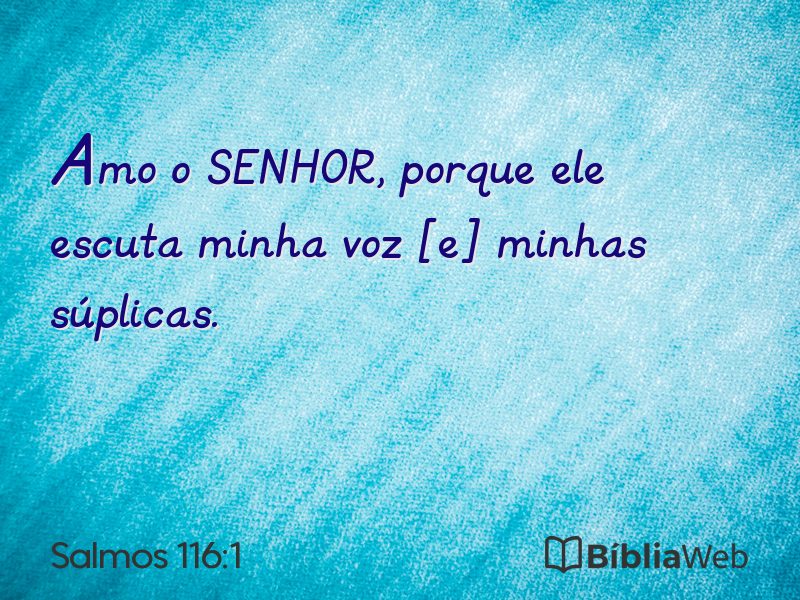 Salmos 116:1 em imagem para compartilhar
