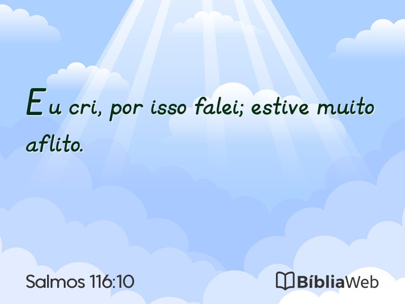 Salmos 116:10 em imagem para compartilhar