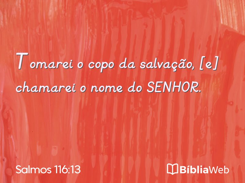 Salmos 116:13 em imagem para compartilhar