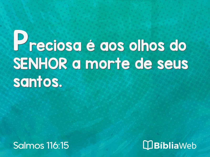 Salmos 116:15 em imagem para compartilhar