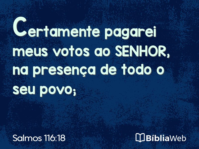 Salmos 116:18 em imagem para compartilhar