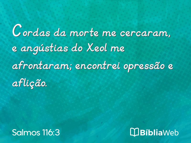 Salmos 116:3 em imagem para compartilhar
