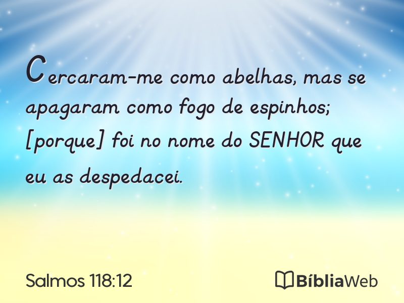 Salmos 118:12 em imagem para compartilhar