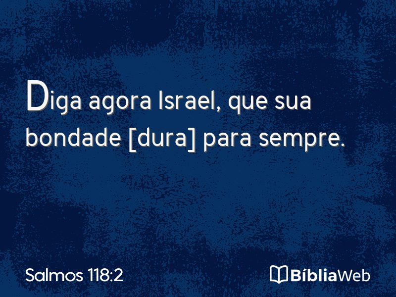 Salmos 118:2 em imagem para compartilhar