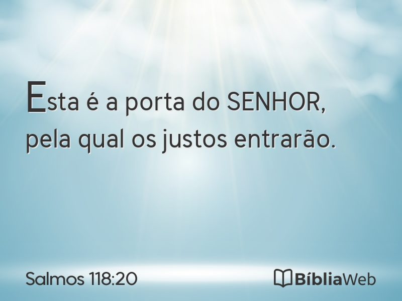 Salmos 118:20 em imagem para compartilhar