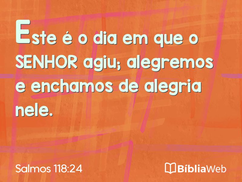 Salmos 118:24 em imagem para compartilhar