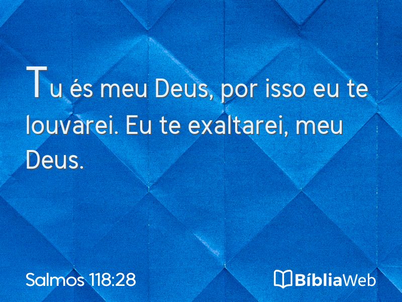 Salmos 118:28 em imagem para compartilhar