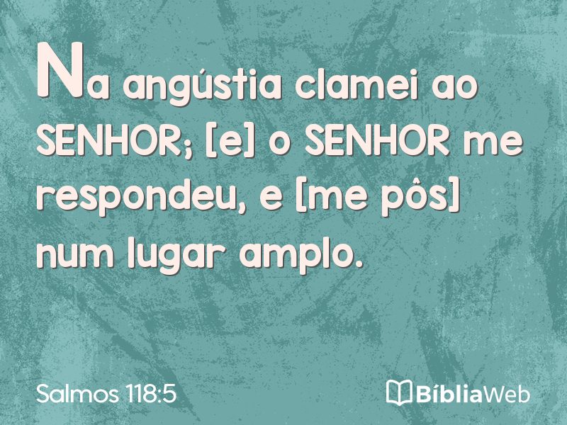 Salmos 118:5 em imagem para compartilhar