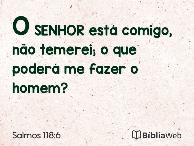 Salmos 118:6 em imagem para compartilhar