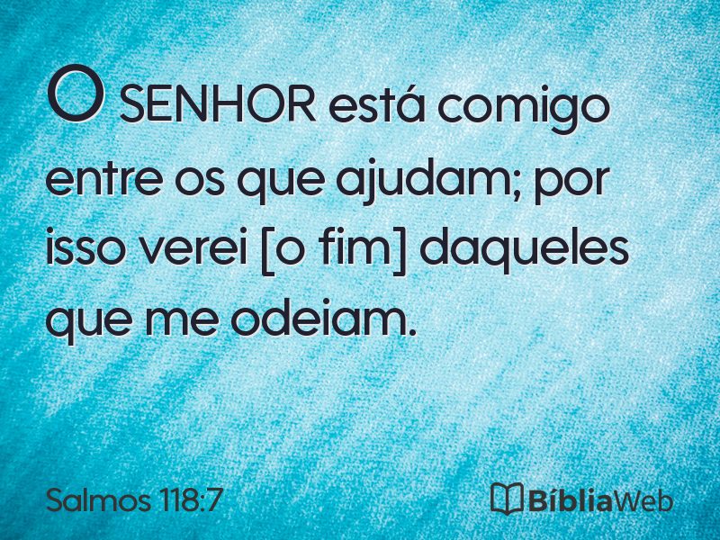 Salmos 118:7 em imagem para compartilhar