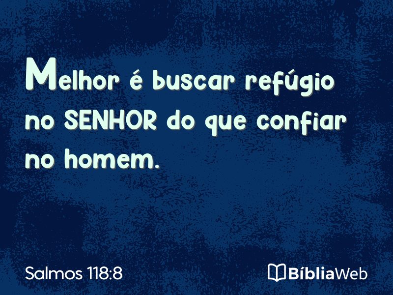 Salmos 118:8 em imagem para compartilhar